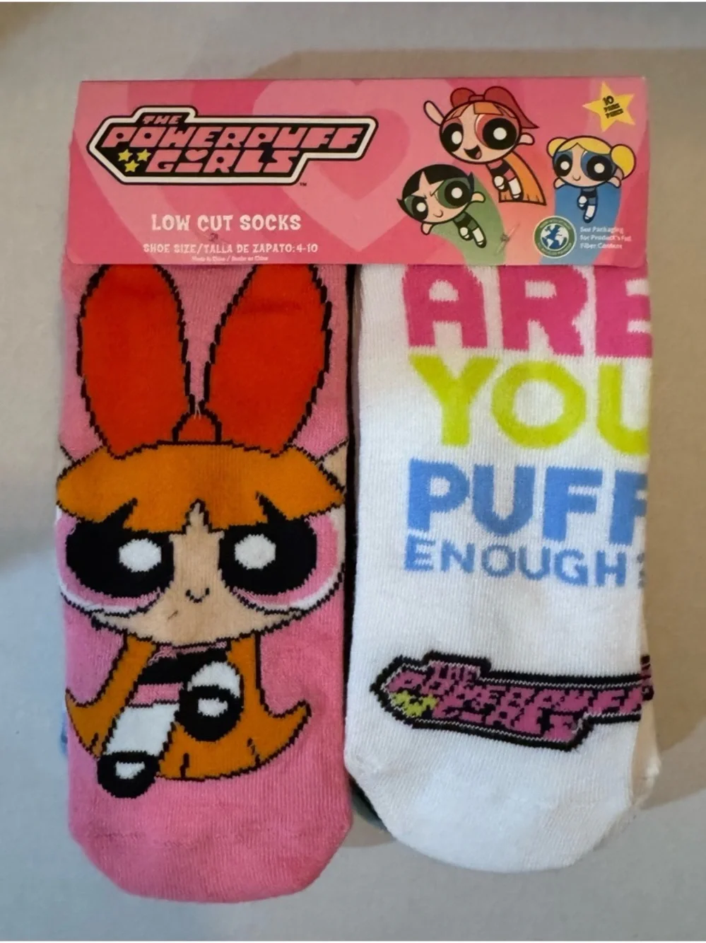 The Powerpuff Girls Womens 10-Pack Low-Cut Socks, Sock Size 9-11